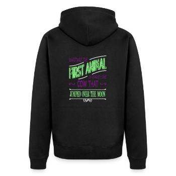 Birthday Gift Astrology Spaceship Gift Colors - Unisex Premium Organic Zip Hoodie - black - Back - Nico (187cm)