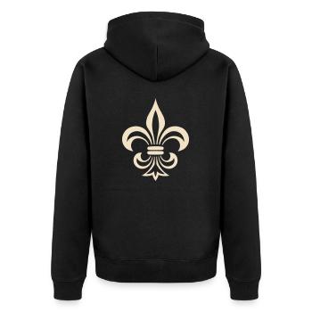 fleur de lys - Veste à capuche bio Premium Unisexe - noir - Dos - Nico (187cm)