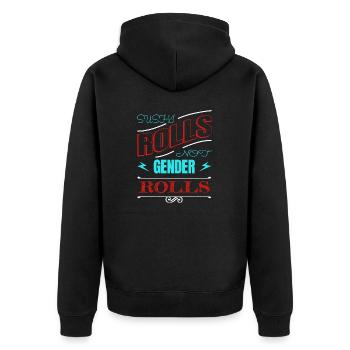 Interdit les activistes féminin grl pwr aimer les femmes égales - Veste à capuche bio Premium Unisexe - noir - Dos - Nico (187cm)