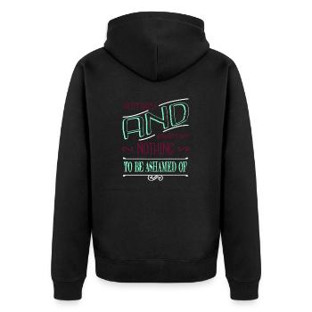 Tronçonneuse amusante charpentier cadeau idée cool - Veste à capuche bio Premium Unisexe - noir - Dos - Nico (187cm)