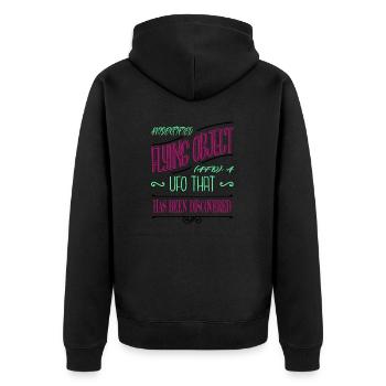 alien i don't speak human anal sample alien ufo - Unisex Premium Organic Zip Hoodie - black - Back - Nico (187cm)