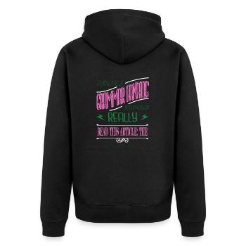 Auteur anniversaire Bday bicyclette romancier dictons - Veste à capuche bio Premium Unisexe - noir - Dos - Nico (187cm)