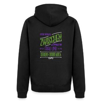 Paw Fun Greyhound Statement Gift Geek Funny - Unisex Premium Organic Zip Hoodie - black - Back - Nico (187cm)