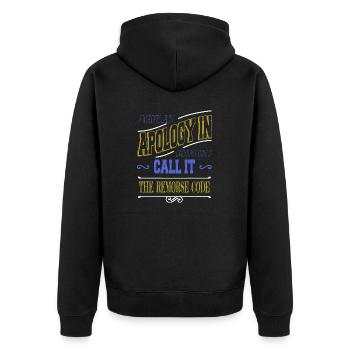 father pc birthday - Unisex Premium Bio Zip Hoodie - Schwarz - Hinten - Nico (187cm)