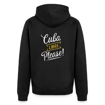 Cuba Libre s'il vous plait ! - Veste à capuche bio Premium Unisexe - noir - Dos - Nico (187cm)