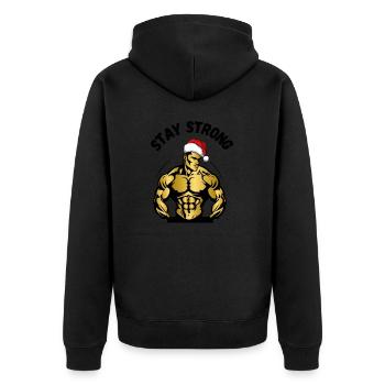 Restez fort - Veste à capuche bio Premium Unisexe - noir - Dos - Nico (187cm)