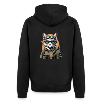 Chat Airsoft Chat Chat Jouant Airsoft Cadeau Militaire - Veste à capuche bio Premium Unisexe - noir - Dos - Nico (187cm)