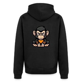 Bande dessinée Singe - Veste à capuche bio Premium Unisexe - noir - Dos - Nico (187cm)