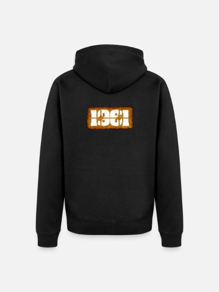 1961 - Unisex Premium Organic Zip Hoodie - black