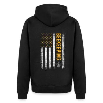 USA Apiculteur Apiculture Miel Hobby Abeille - Veste à capuche bio Premium Unisexe - noir - Dos - Nico (187cm)