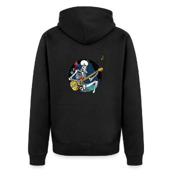 I'M DYING FOR MUSIC - Unisex Premium Organic Zip Hoodie - black - Back - Nico (187cm)