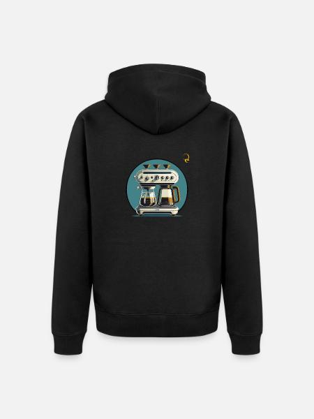 MORE COFFEE! - Unisex Premium Organic Zip Hoodie - black