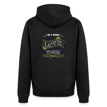 aerospace engineering mechanical awesome - Unisex Premium Bio Zip Hoodie - Schwarz - Hinten - Nico (187cm)