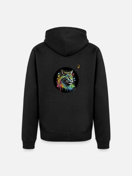 KATZENFARBE - Unisex Premium Bio Zip Hoodie - Schwarz