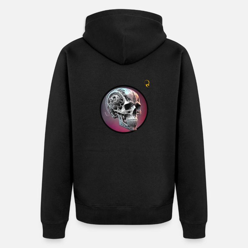 CRÂNE - Veste à capuche bio Premium Unisexe - noir