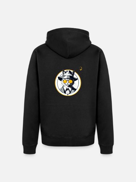 FELINE STYLE - Unisex Premium Organic Zip Hoodie - black