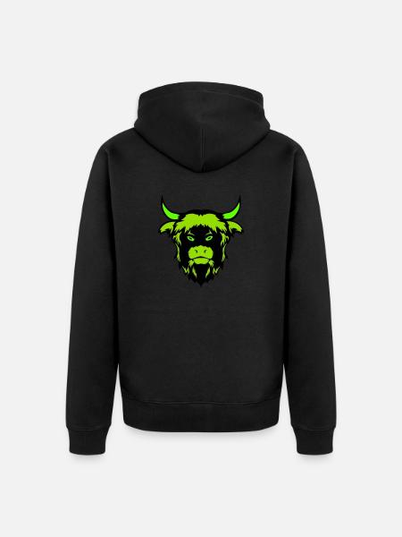 buffalo bull - Unisex Premium Organic Zip Hoodie - black