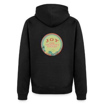 JOY - Jazz Orchestra Yonnais - Officiel - Veste à capuche bio Premium Unisexe - noir - Dos - Nico (187cm)
