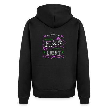 Idée cadeau de propriétaire de chien de caniche cool - Veste à capuche bio Premium Unisexe - noir - Dos - Nico (187cm)