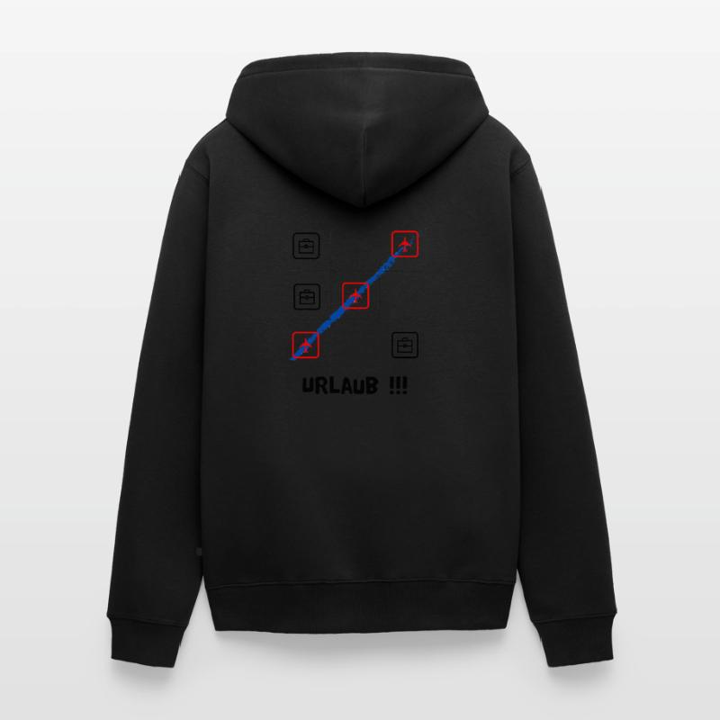 Tik tak to oder Käsekästchen, Urlaub oder Arbeit Unisex Premium Bio Zip Hoodie