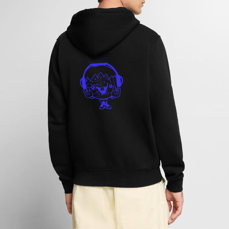 DJ Data Microchip Pattern Computer Nerd Geek Party Unisex Premium Organic Zip Hoodie