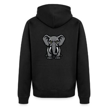 éléphant - Veste à capuche bio Premium Unisexe - noir - Dos - Nico (187cm)