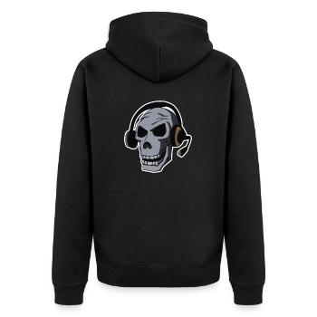 Crâne de gamer - Veste à capuche bio Premium Unisexe - noir - Dos - Nico (187cm)