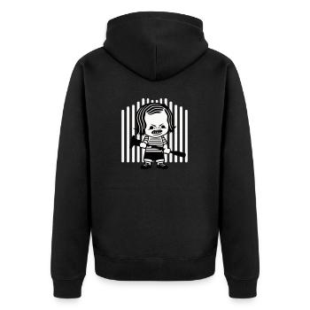 La progéniture méchante - Veste à capuche bio Premium Unisexe - noir - Dos - Nico (187cm)