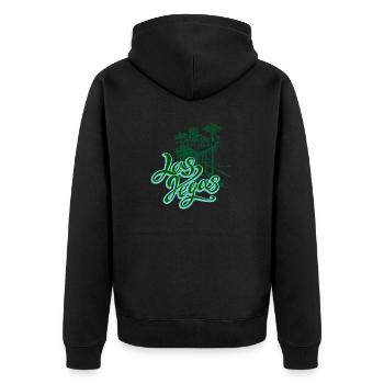 Las Vegas États-Unis Amérique Californie Patriot Travel - Veste à capuche bio Premium Unisexe - noir - Dos - Nico (187cm)