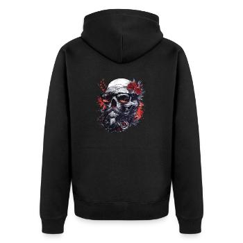 Skull Hipster Me Lunettes de soleil et roses - Veste à capuche bio Premium Unisexe - noir - Dos - Nico (187cm)