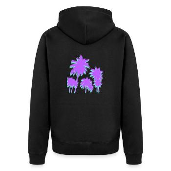 Palmiers - Veste à capuche bio Premium Unisexe - noir - Dos - Nico (187cm)