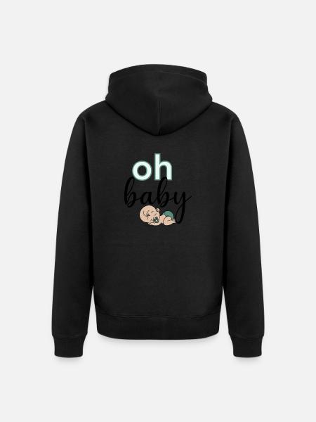 Oh bébé - Veste à capuche bio Premium Unisexe - noir