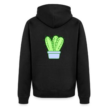 3 Plantes de cactus Épineux Cactus épineux Désert - Veste à capuche bio Premium Unisexe - noir - Dos - Nico (187cm)