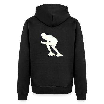 Inline skating - Unisex Premium Organic Zip Hoodie - black - Back - Nico (187cm)