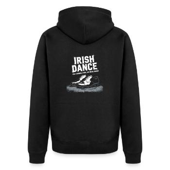 L’art de la danse irlandaise - Veste à capuche bio Premium Unisexe - noir - Dos - Nico (187cm)