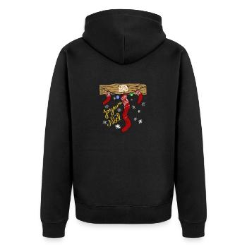Don't forget my shoe - Unisex Premium Organic Zip Hoodie - black - Back - Nico (187cm)