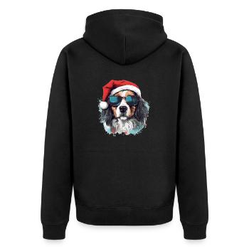 Chien de Noël Golden Retriever magique dans la neige - Veste à capuche bio Premium Unisexe - noir - Dos - Nico (187cm)