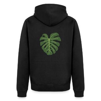 Monstera - Veste à capuche bio Premium Unisexe - noir - Dos - Nico (187cm)