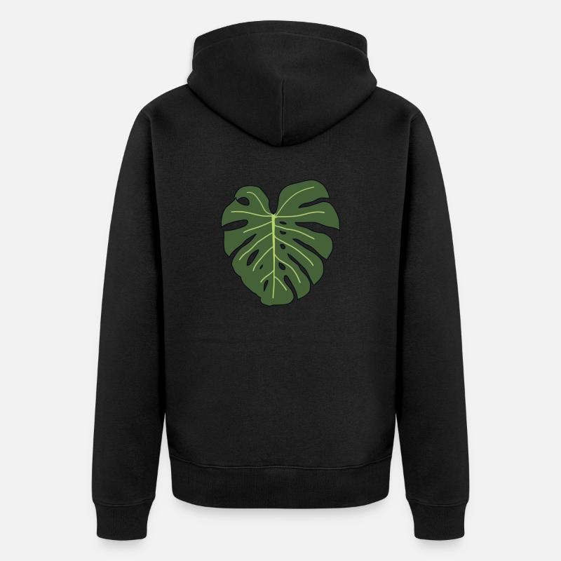 Monstera - Veste à capuche bio Premium Unisexe - noir