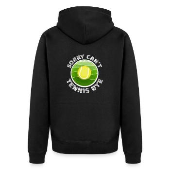 Désolé ne peut pas Tennis Bye citation drôle Sport Dire - Veste à capuche bio Premium Unisexe - noir - Dos - Nico (187cm)
