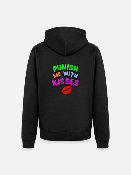 Punish Me With Kisses - Unisex Premium Organic Zip Hoodie - black
