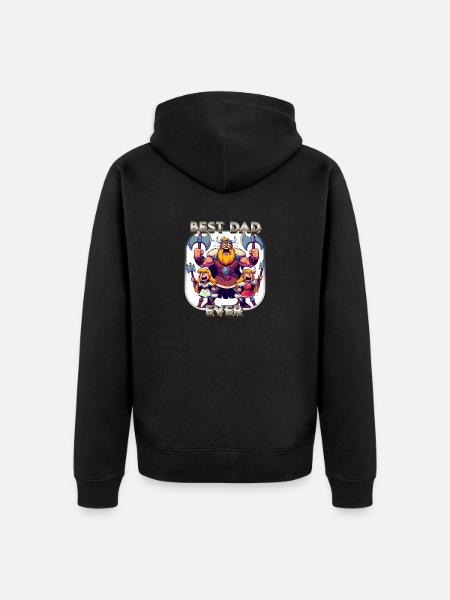 Best Dad Ever - Unisex Premium Organic Zip Hoodie - black