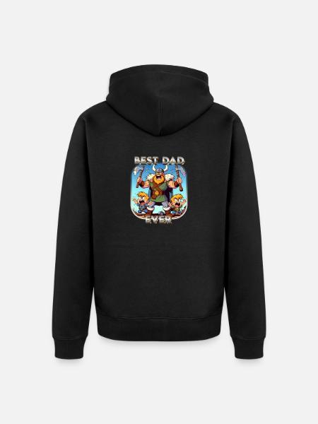 Best Dad Ever - Unisex Premium Organic Zip Hoodie - black
