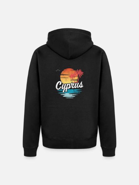 Chypre - Veste à capuche bio Premium Unisexe - noir