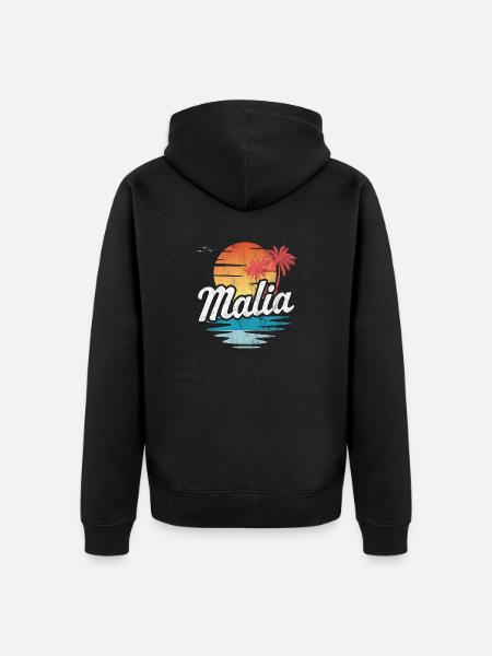 Malia - Unisex Premium Bio Zip Hoodie - Schwarz