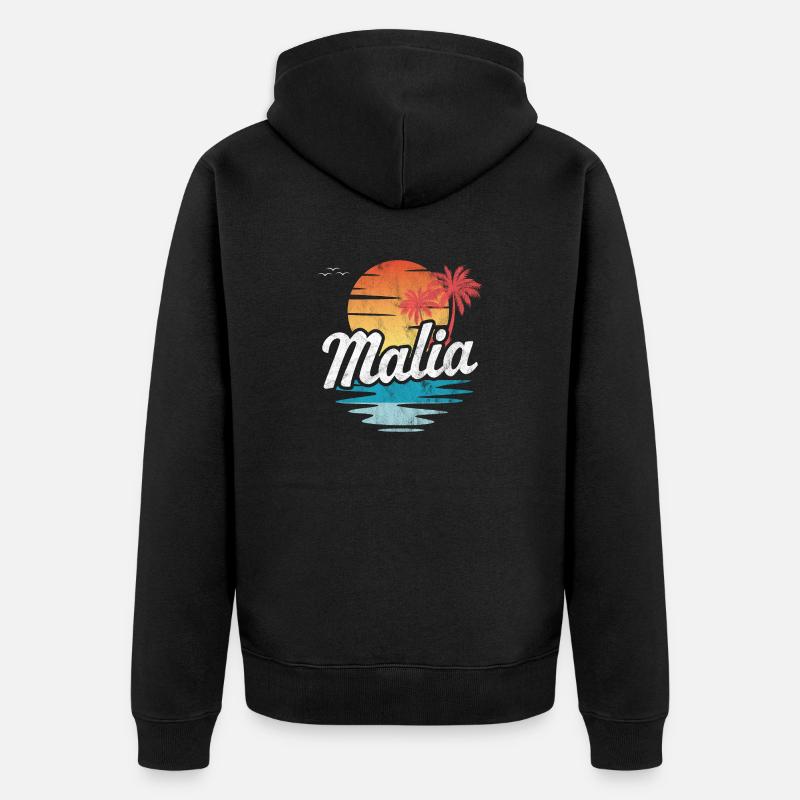 Malia - Unisex Premium Bio Zip Hoodie - Schwarz
