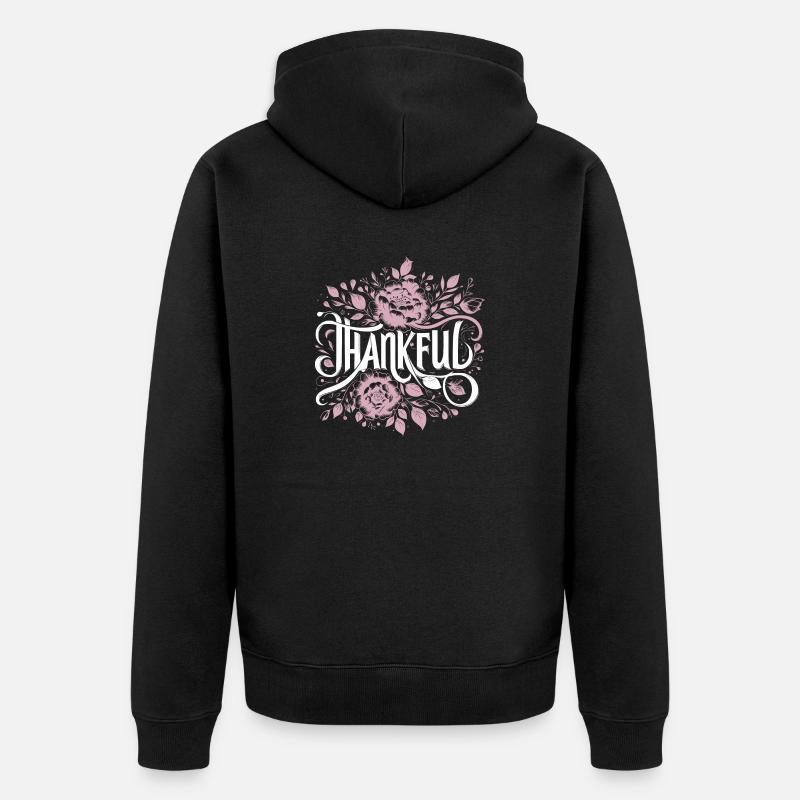 Gratitude reconnaissante Gratitude - Veste à capuche bio Premium Unisexe - noir