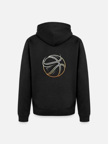 Abstract Basketball - Unisex Premium Organic Zip Hoodie - black