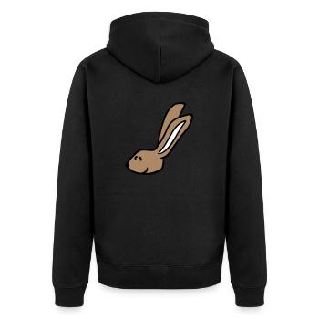Lapin Lapin Dessin animé Petit Animal Mignon - Veste à capuche bio Premium Unisexe - noir - Dos - Nico (187cm)