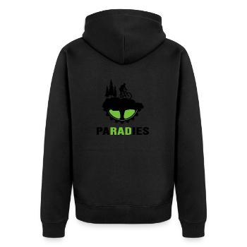 Bicycle Bike Bicycle chain "bike paradise" - Unisex Premium Organic Zip Hoodie - black - Back - Nico (187cm)